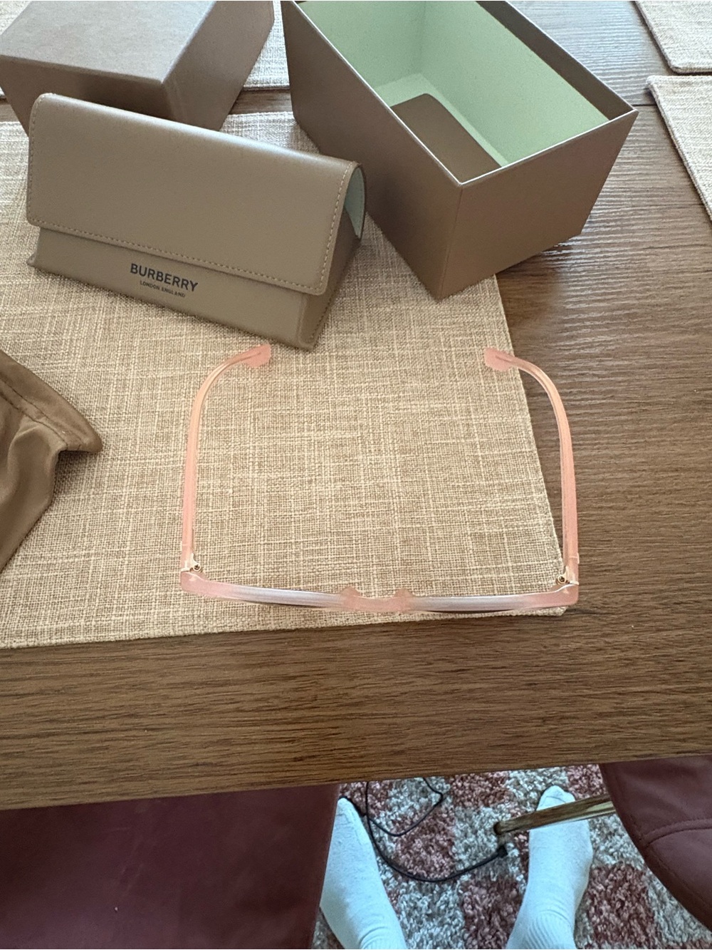 Burberry Pink Round Sunglasses with Brown Gradient Lenses - Picture 2 of 4